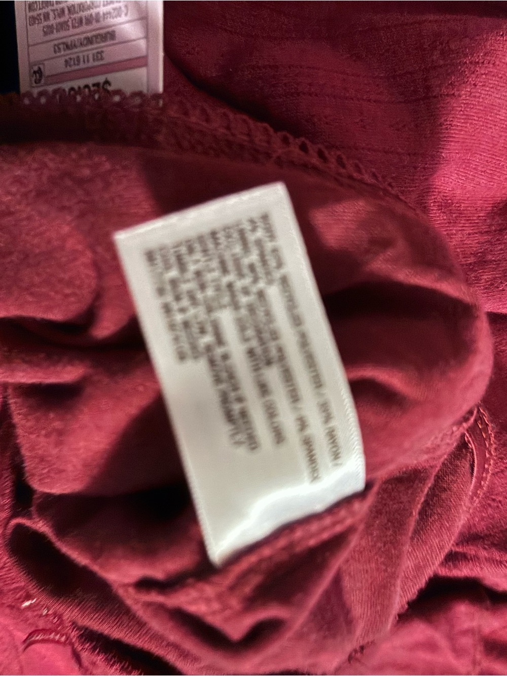 Women’s Ruffled Mini Skort - Maroon - Picture 4 of 4